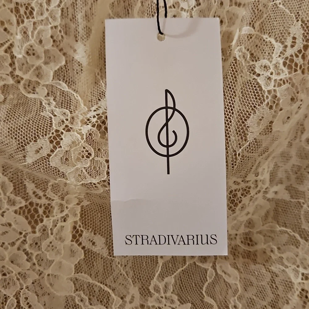 Stradivarius lace Sheer maxi skirt NWT Sz. S Perfect For Layering Boho Western - Picture 6 of 8